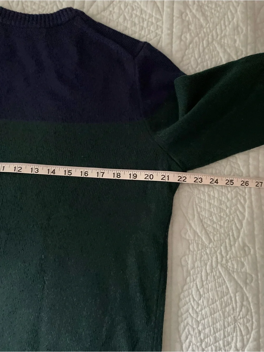 Banana Republic Men's Crewneck Colorblock Sweater Italian Merino Wool Size Large